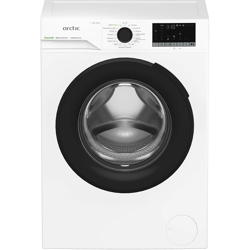 Masina de spalat rufe frontala ARCTIC APLM2WFST211412W, ExtraSteam, 11 kg, 1400rpm, Clasa A, alb
