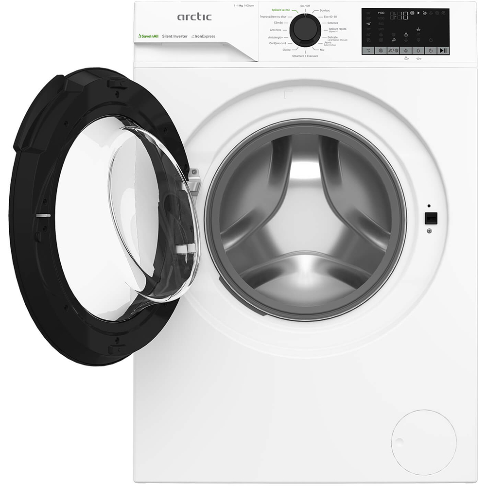 Masina de spalat rufe frontala ARCTIC APLM2WFST211412W, ExtraSteam, 11 kg, 1400rpm, Clasa A, alb