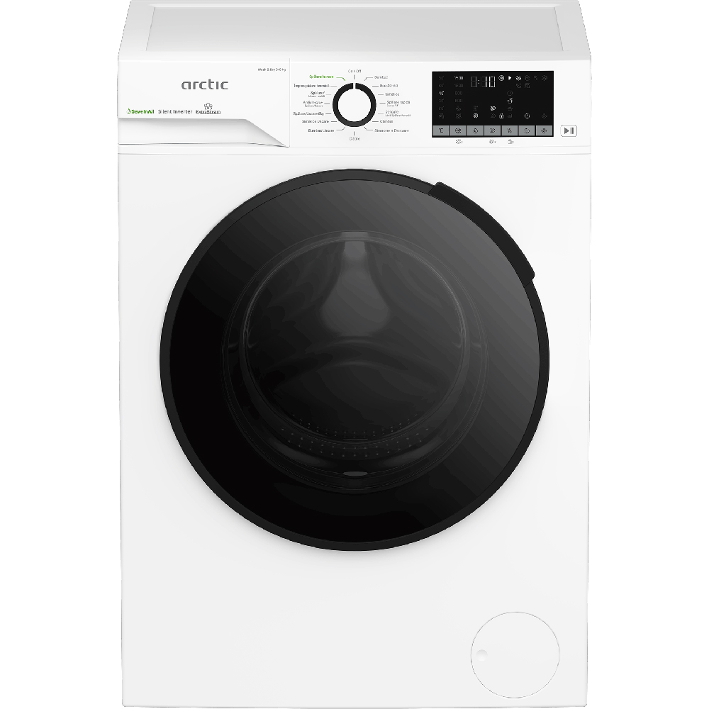 Masina de spalat rufe frontala cu uscator ARCTIC APLM3DFT39442W, 9/6 kg, 1400rpm, Clasa A/D, alb
