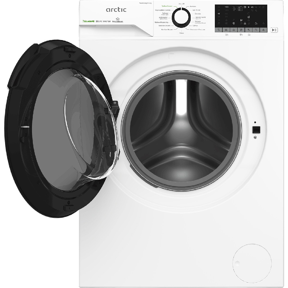 Masina de spalat rufe frontala cu uscator ARCTIC APLM3DFT39442W, 9/6 kg, 1400rpm, Clasa A/D, alb