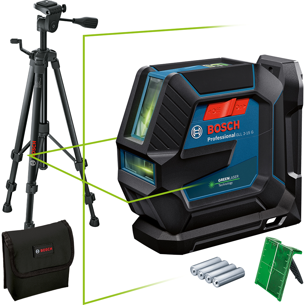 Nivela laser BOSCH PROFESSIONAL GLL 2-15G, raza 15m, albastru