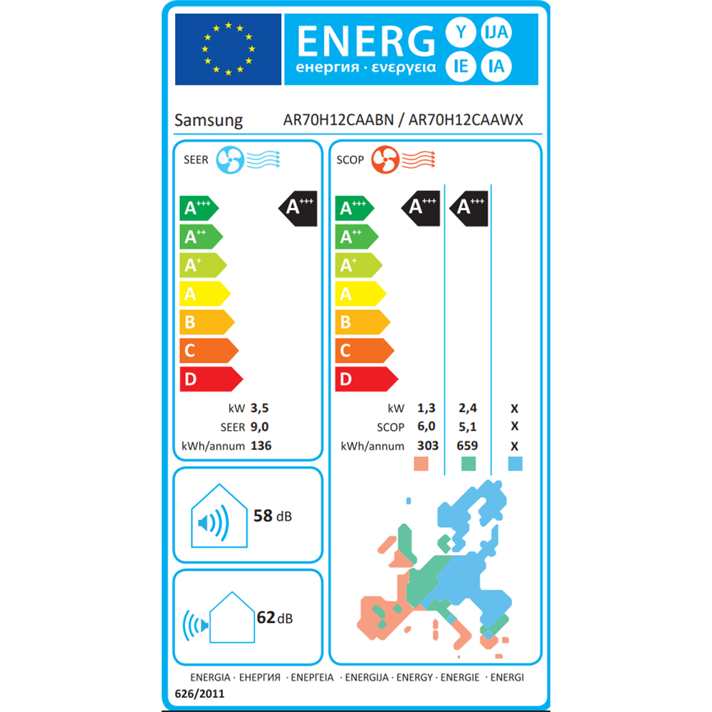 Aer conditionat SAMSUNG WindFree Premiere+, 12000BTU, A+++/A+++, WI-FI, Functie incalzire, Inverter, AI, negru