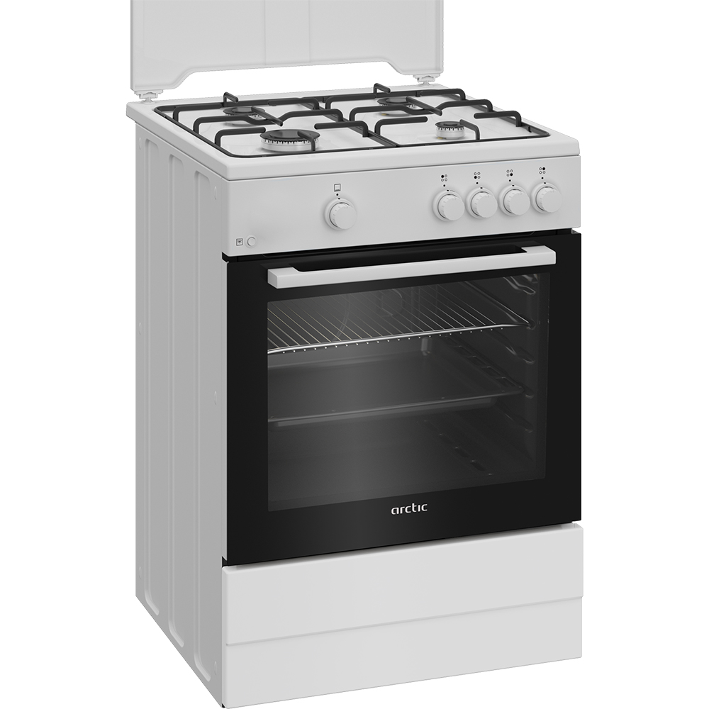 Aragaz ARCTIC ABGM6600L, 4 arzatoare, Gaz, L 60 cm, alb