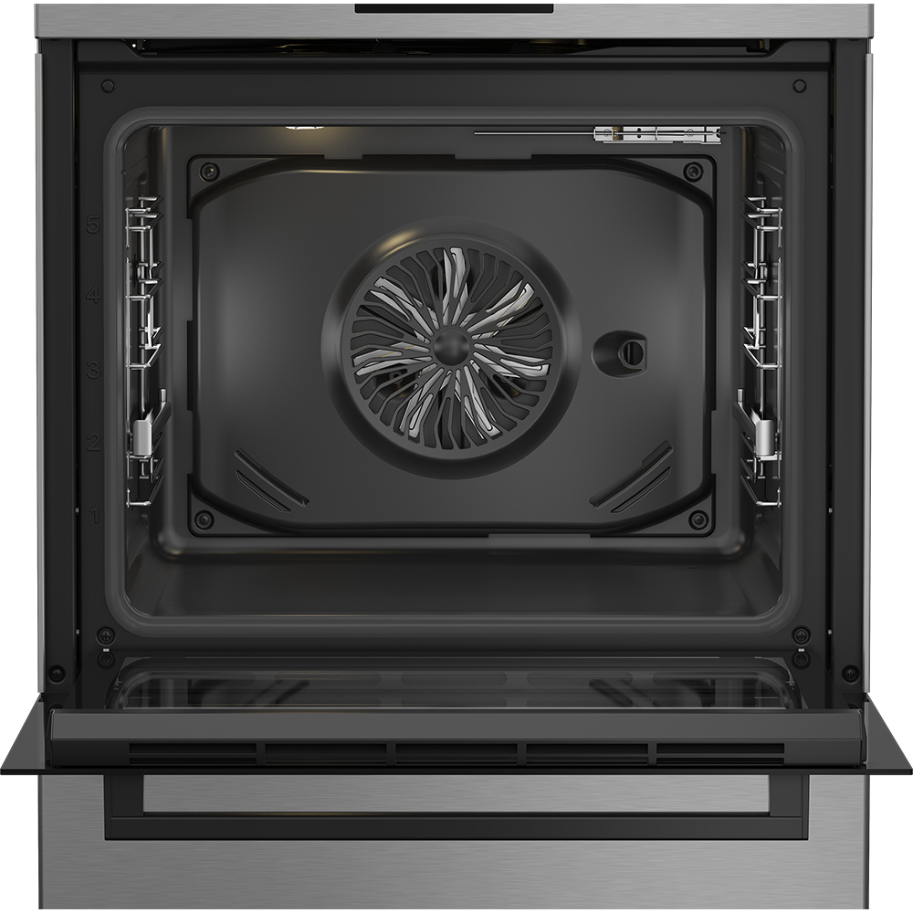 Aragaz BEKO FBMA61330GXDT, 4 arzatoare, Gaz + Electric, L 60 cm, Grill, inox