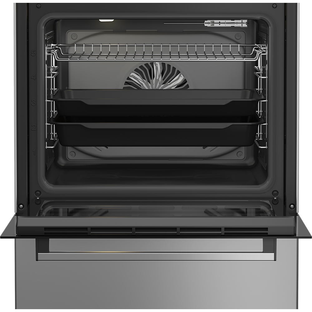 Aragaz BEKO FBSM62530DXMS, 4 arzatoare, Gaz + Electric, L 60 cm, Grill, antracit