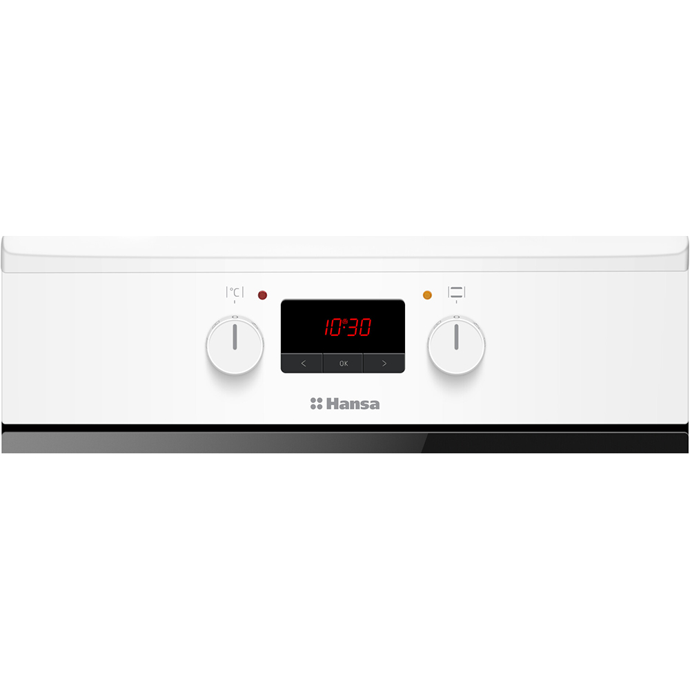 Aragaz HANSA FCIW59209, 4 arzatoare, Electric, L 50 cm, Grill, alb