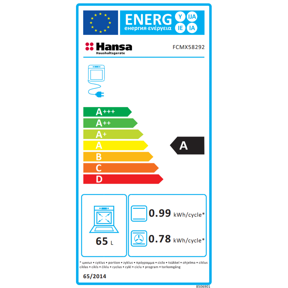 Aragaz HANSA FCMX58292, 4 arzatoare, Gaz + Electric, L 50 cm, Grill, inox