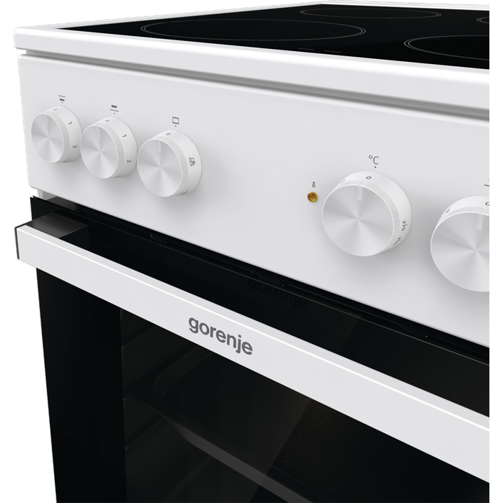 Aragaz GORENJE GEC5A12WG-B, 4 arzatoare, Electric, L 50 cm, alb