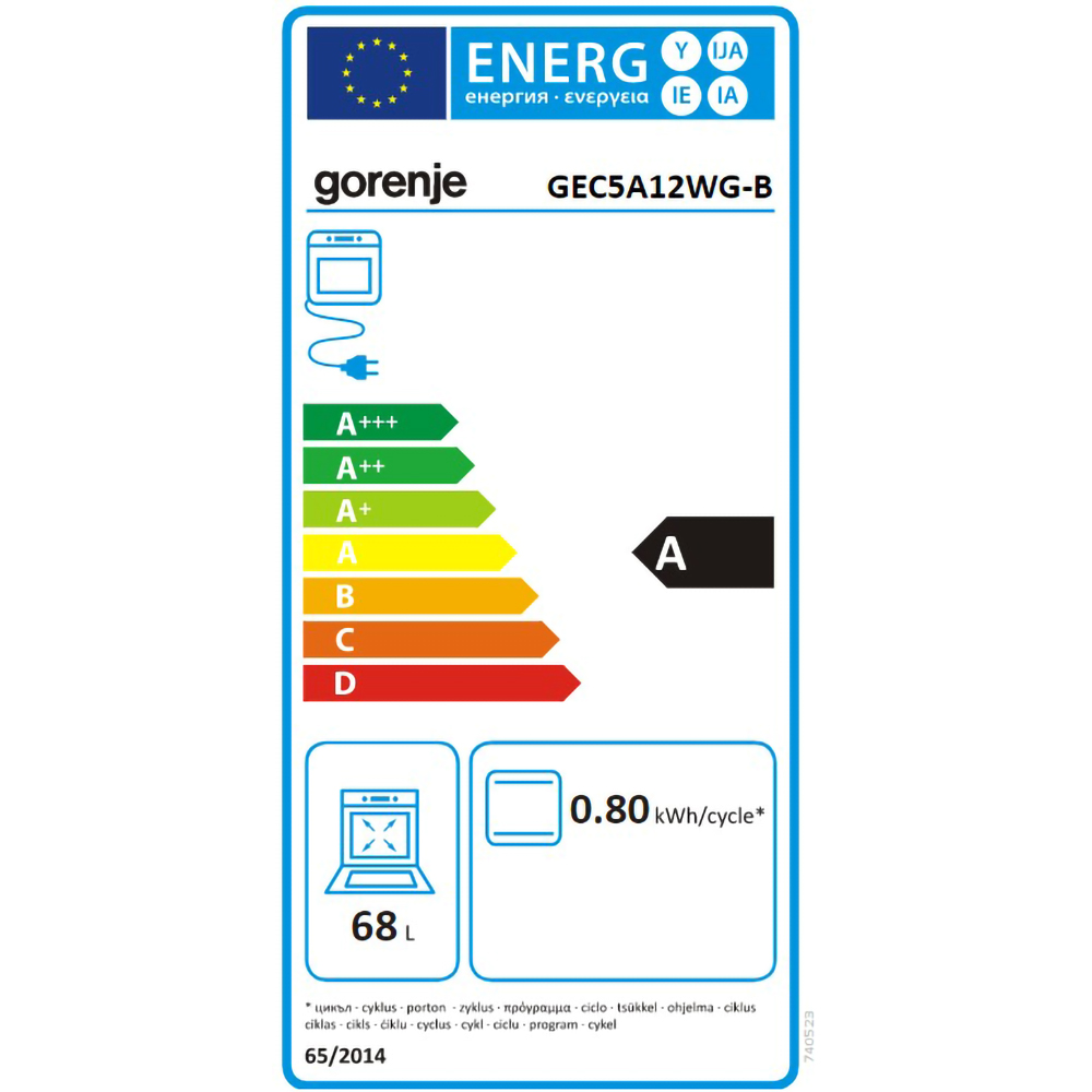Aragaz GORENJE GEC5A12WG-B, 4 arzatoare, Electric, L 50 cm, alb