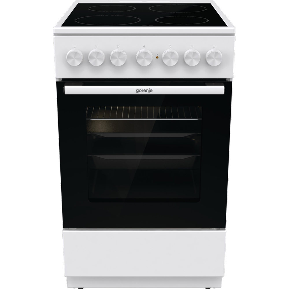 Aragaz GORENJE GEC5B41WG, 4 arzatoare, Electric, L 50 cm, Grill, alb