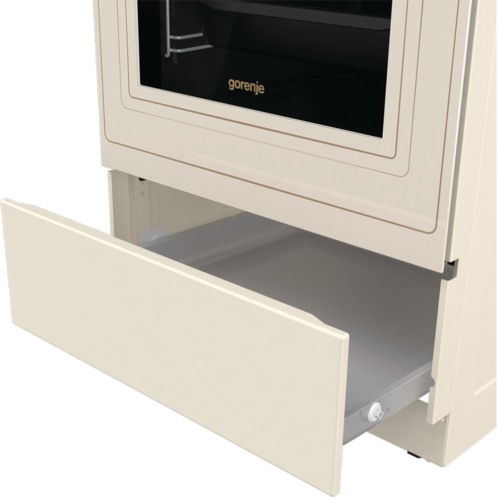 Aragaz GORENJE GECS5B70CLI, 4 arzatoare, Electric, L 50 cm, Grill, bej