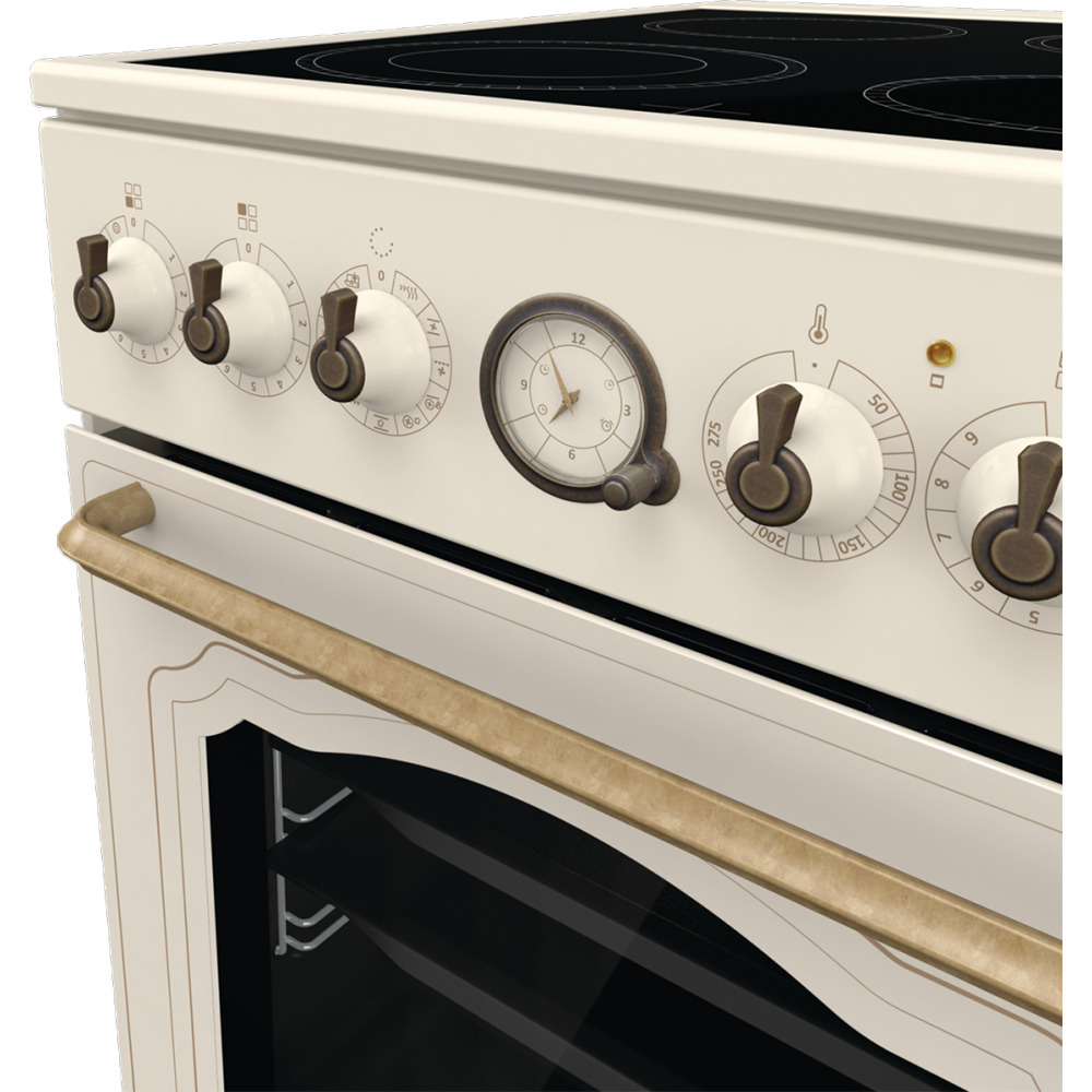 Aragaz GORENJE GECS5B70CLI, 4 arzatoare, Electric, L 50 cm, Grill, bej