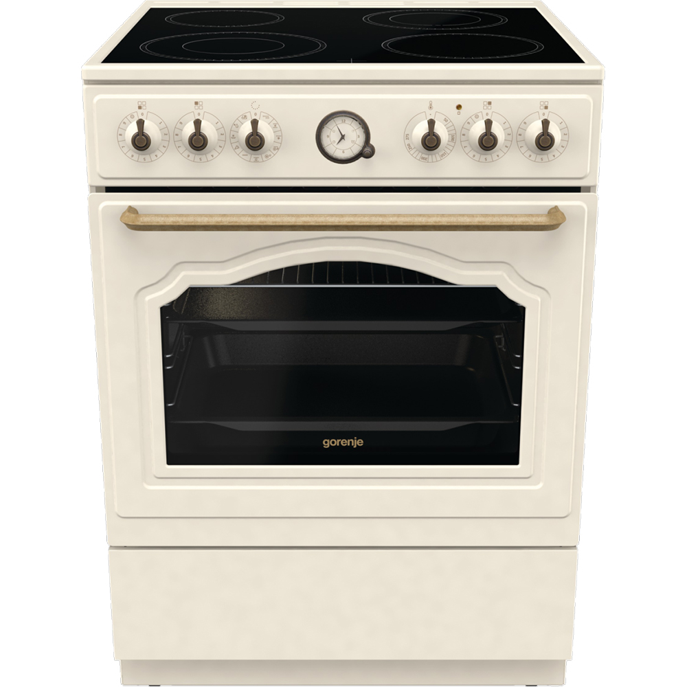 Aragaz GORENJE GECS6B70CLI, 4 arzatoare, Electric, L 60 cm, Grill, bej