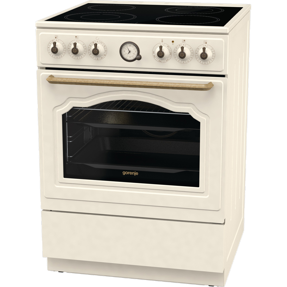 Aragaz GORENJE GECS6B70CLI, 4 arzatoare, Electric, L 60 cm, Grill, bej
