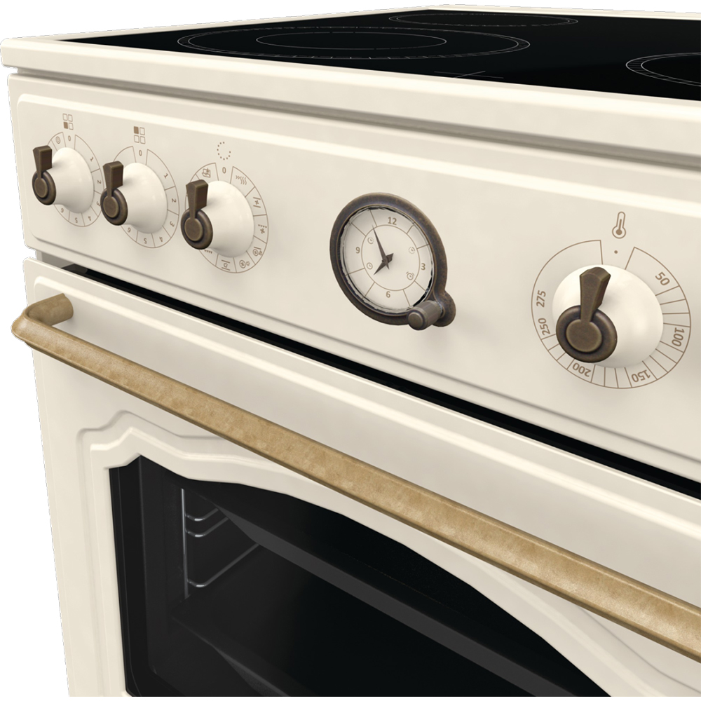 Aragaz GORENJE GECS6B70CLI, 4 arzatoare, Electric, L 60 cm, Grill, bej