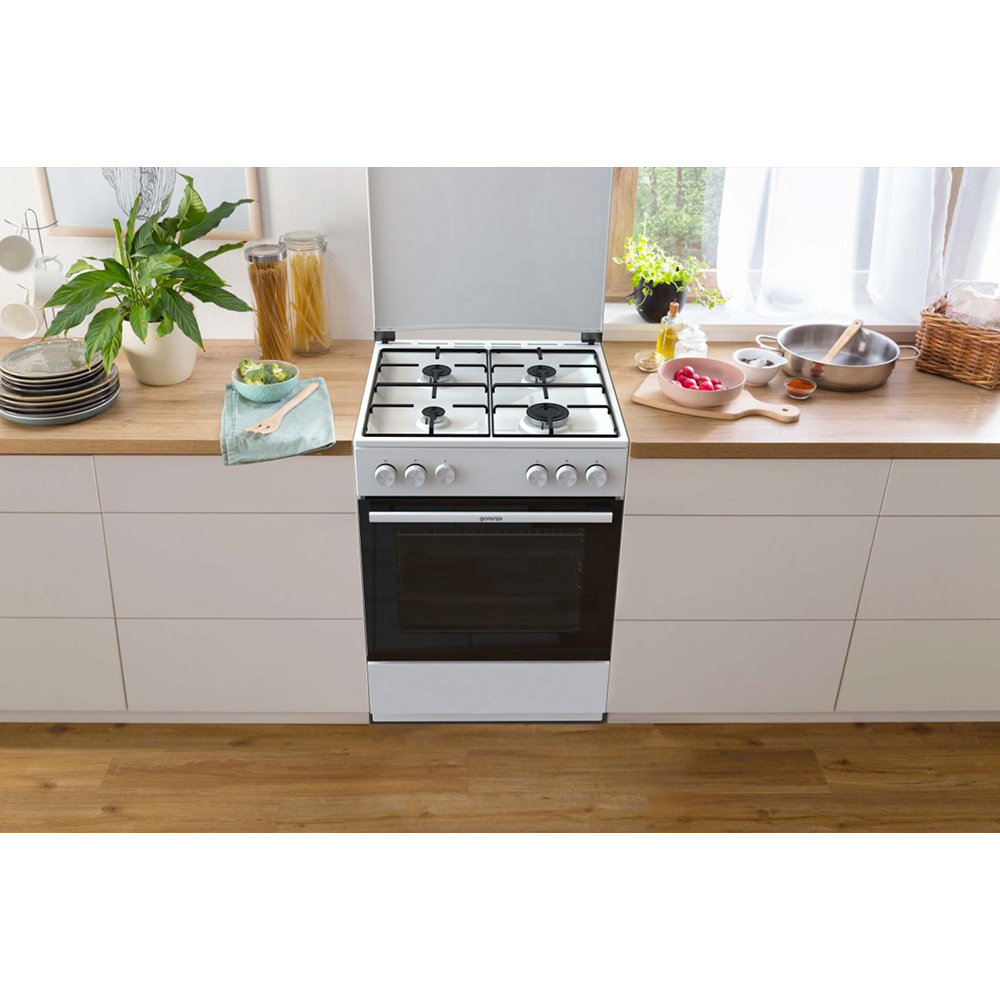 Aragaz GORENJE GG6A11WJ, 4 arzatoare, Gaz, L 60 cm, alb
