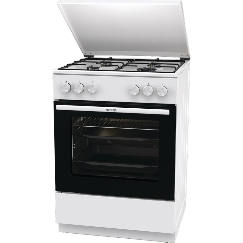 Aragaz GORENJE GG6A11WJ, 4 arzatoare, Gaz, L 60 cm, alb
