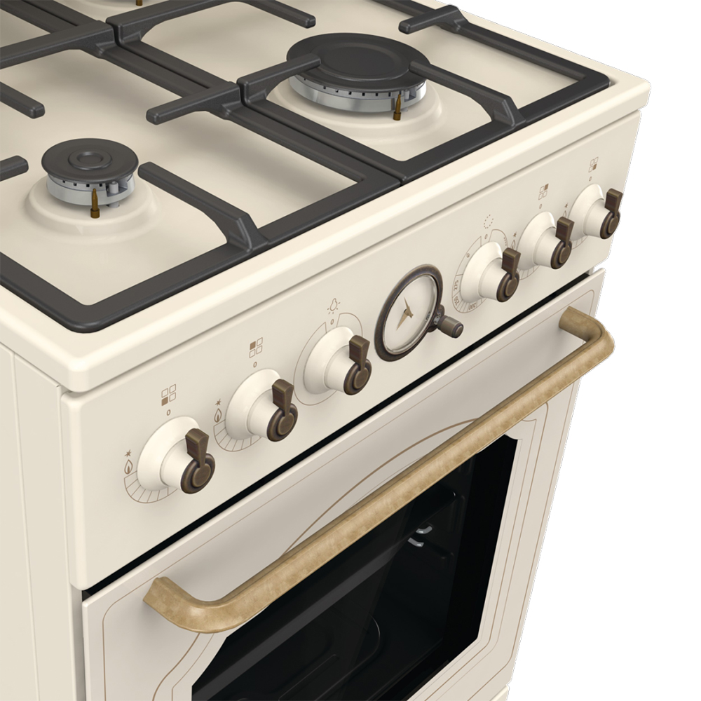Aragaz GORENJE GGI5BCLI, 4 arzatoare, Gaz, L 50 cm, Grill, bej