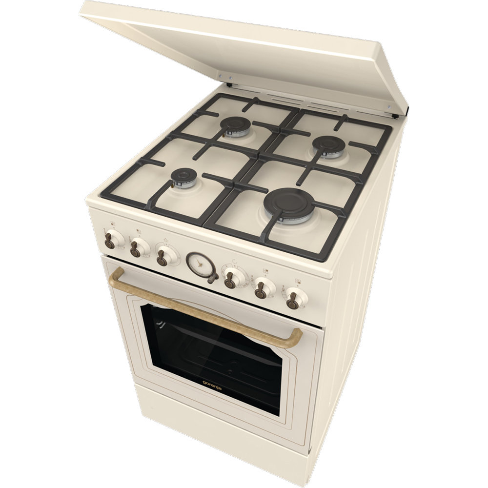 Aragaz GORENJE GGI5BCLI, 4 arzatoare, Gaz, L 50 cm, Grill, bej