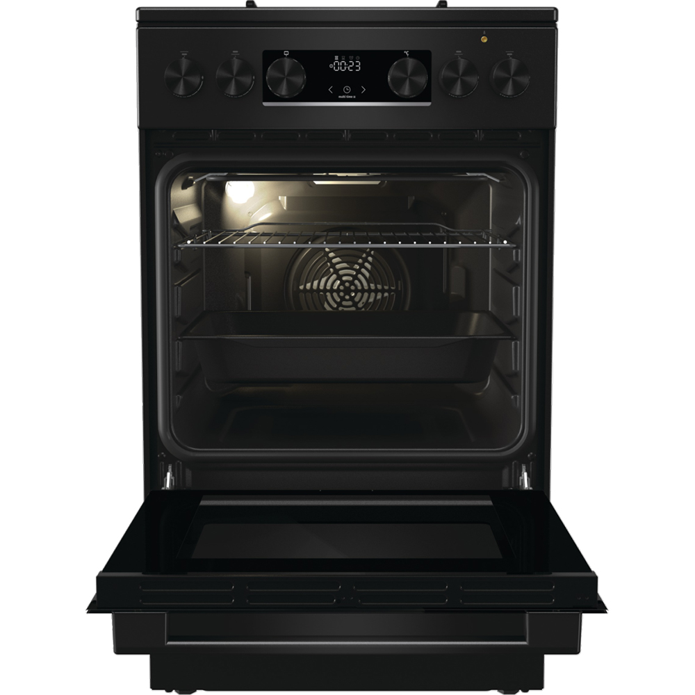 Aragaz GORENJE GKS5C70BJ, 4 arzatoare, Gaz + Electric, L 50 cm, negru