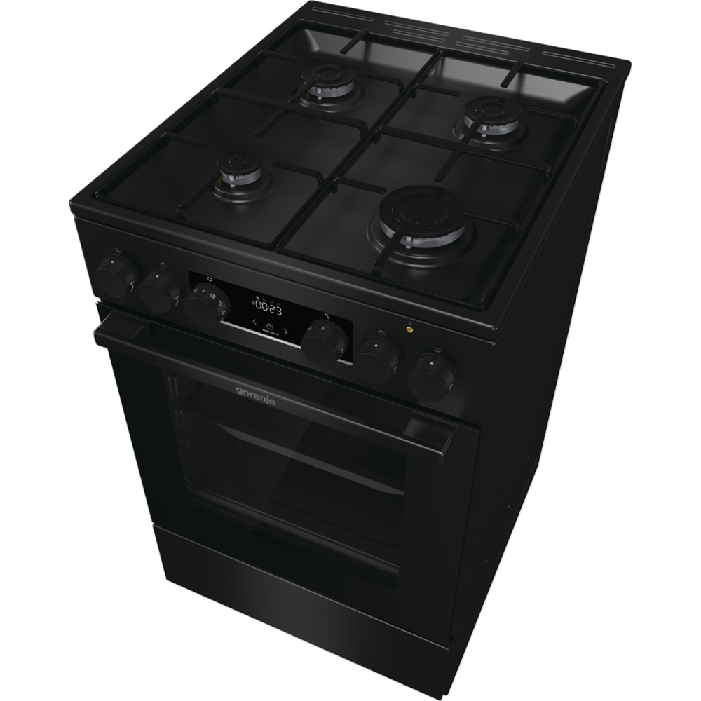 Aragaz GORENJE GKS5C70BJ, 4 arzatoare, Gaz + Electric, L 50 cm, negru