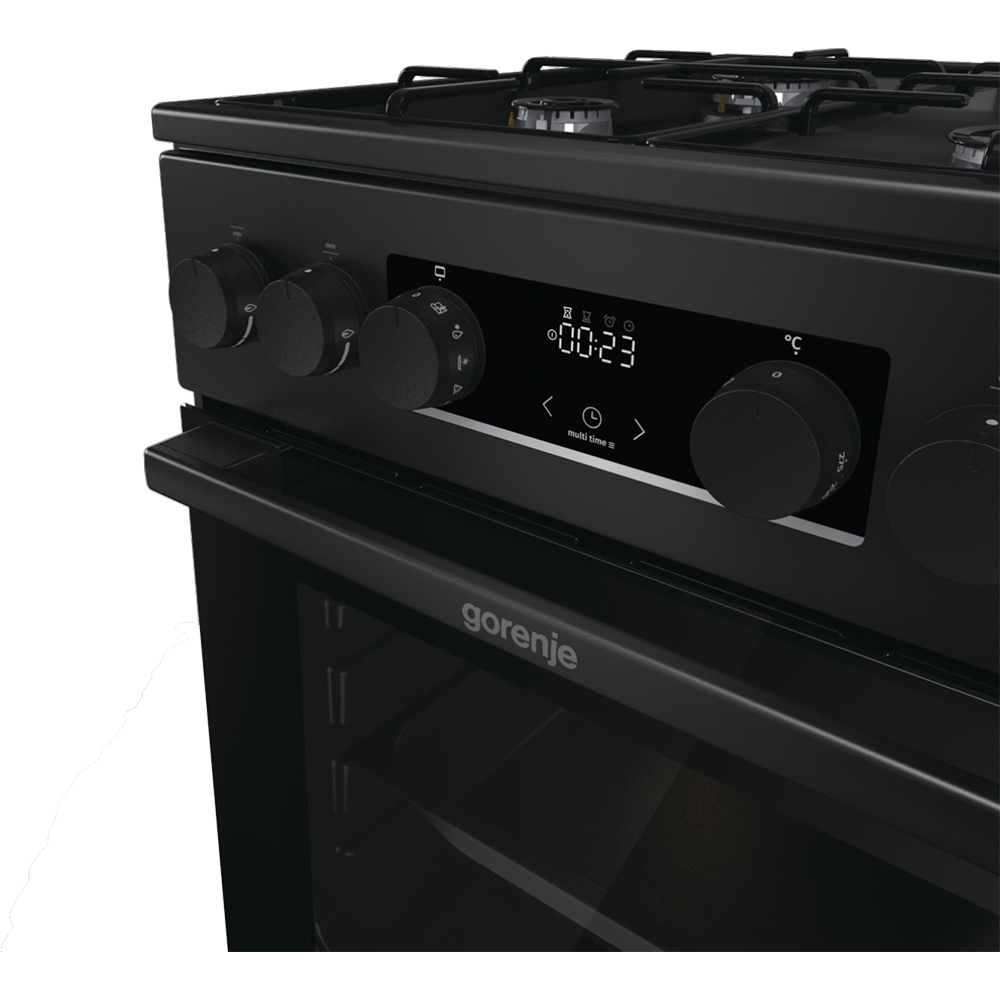 Aragaz GORENJE GKS5C70BJ, 4 arzatoare, Gaz + Electric, L 50 cm, negru