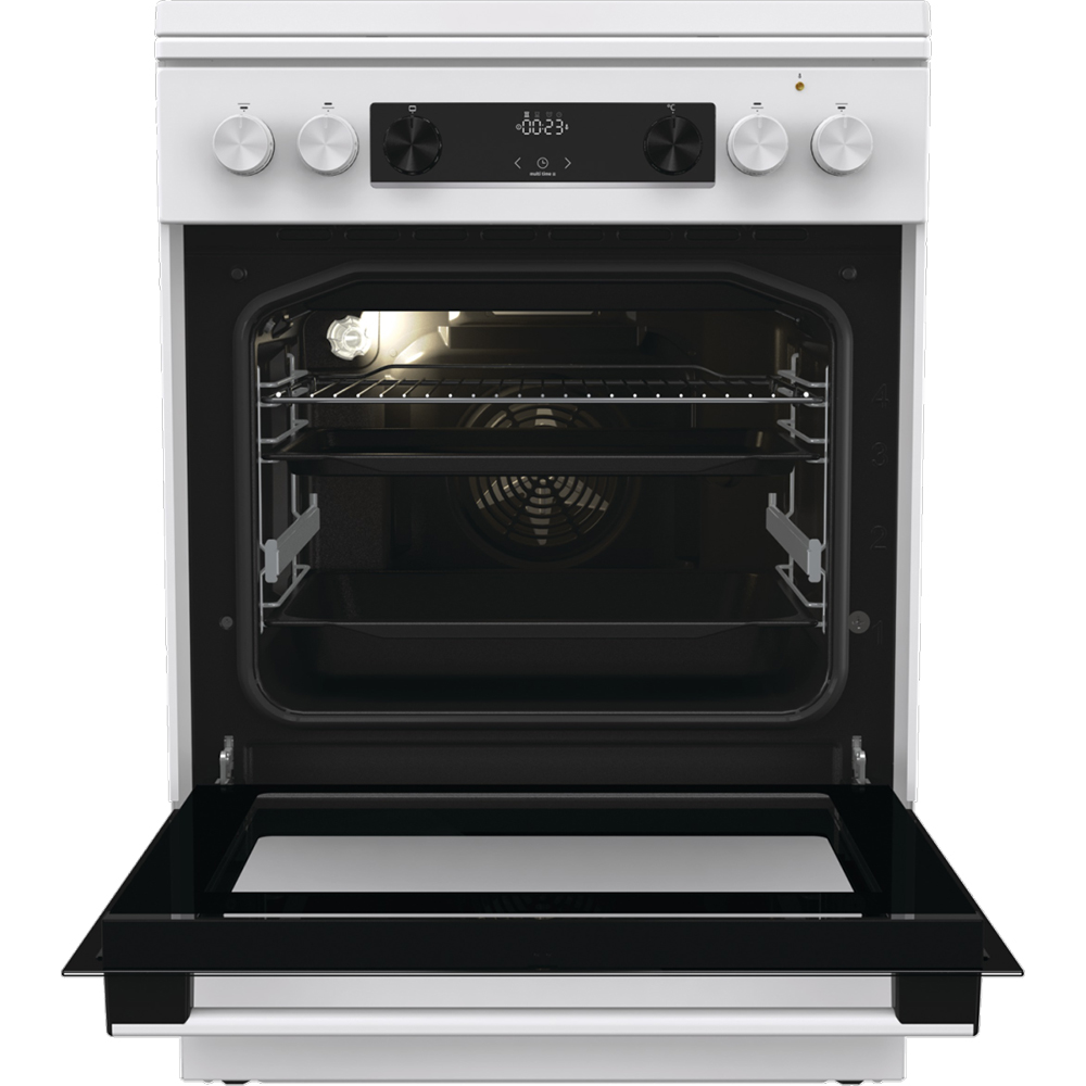 Aragaz GORENJE GKS6C71WF, 4 arzatoare, Gaz + Electric, L 60 cm, alb