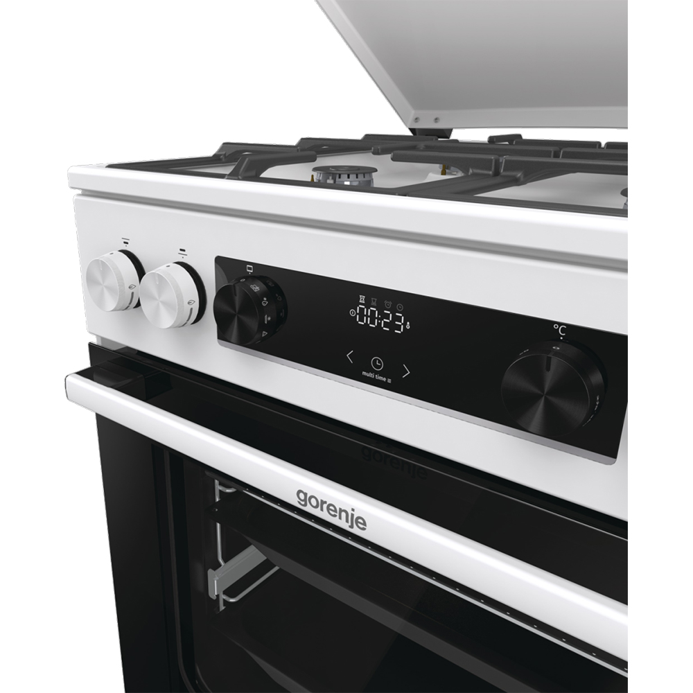 Aragaz GORENJE GKS6C71WF, 4 arzatoare, Gaz + Electric, L 60 cm, alb