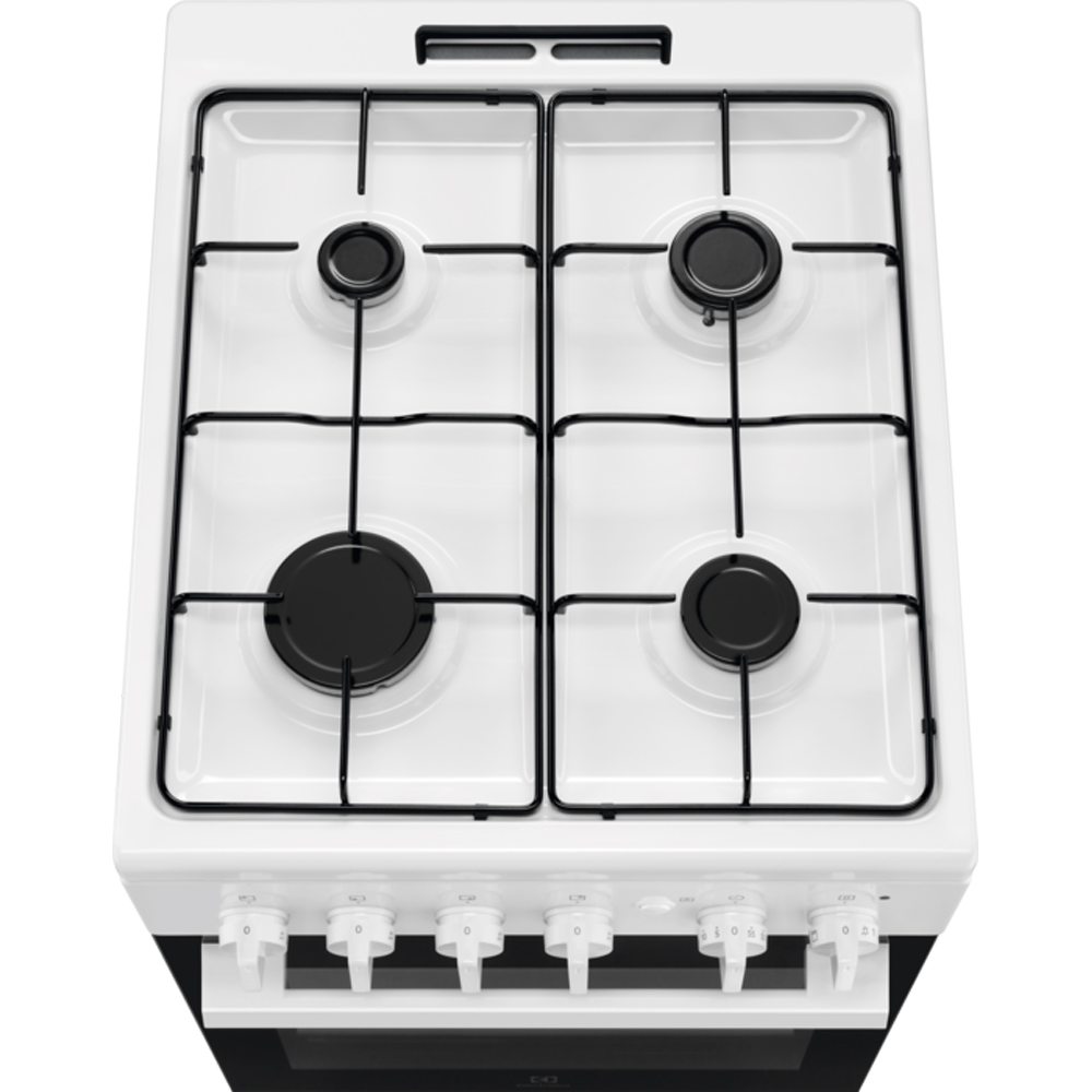 Aragaz ELECTROLUX LKG504013W, 4 arzatoare, Gaz, L 50 cm, Grill, Rotisor, alb