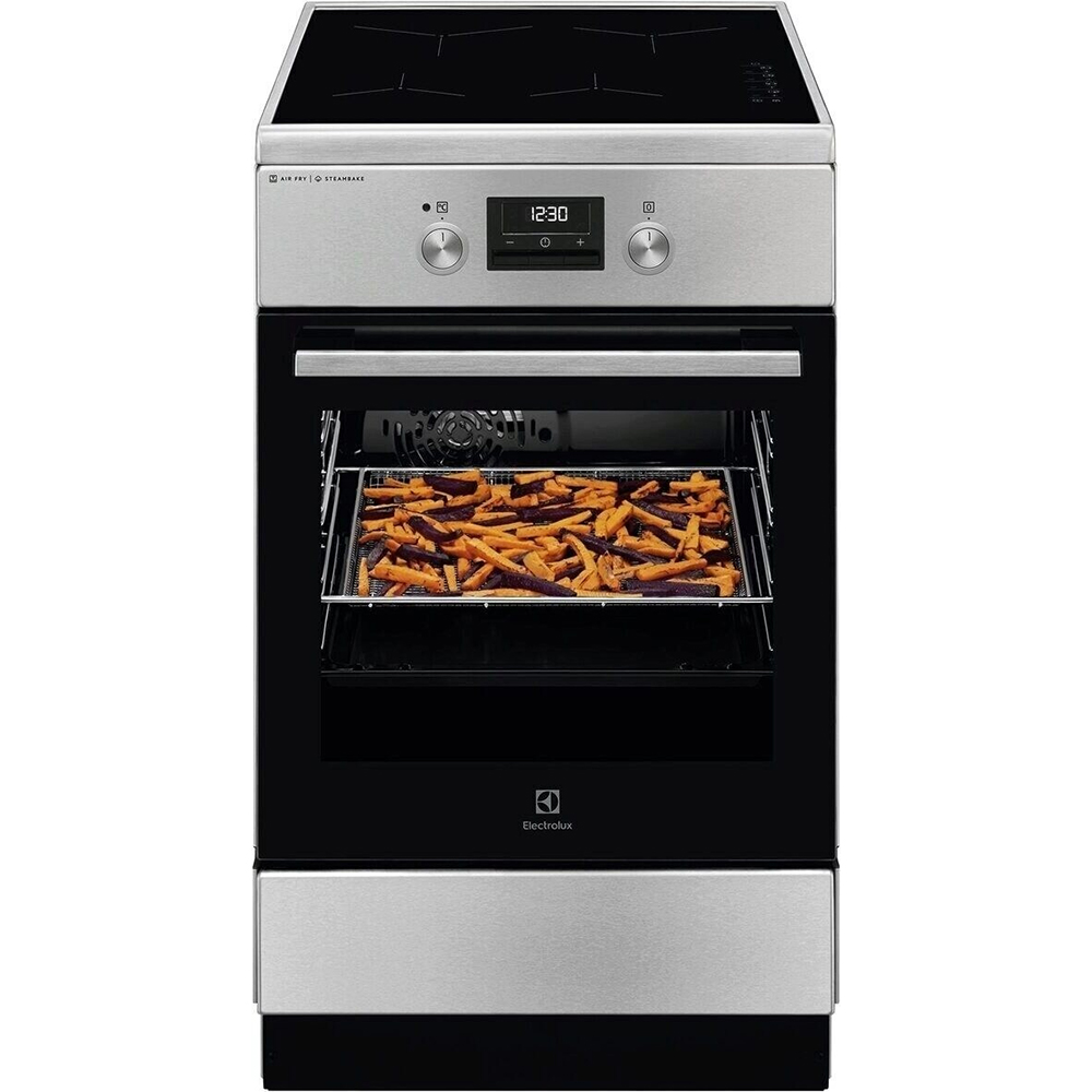 Aragaz ELECTROLUX LKI564266X, SteamBake, AirFry, 4 arzatoare, Electric, L 50 cm, Grill, inox