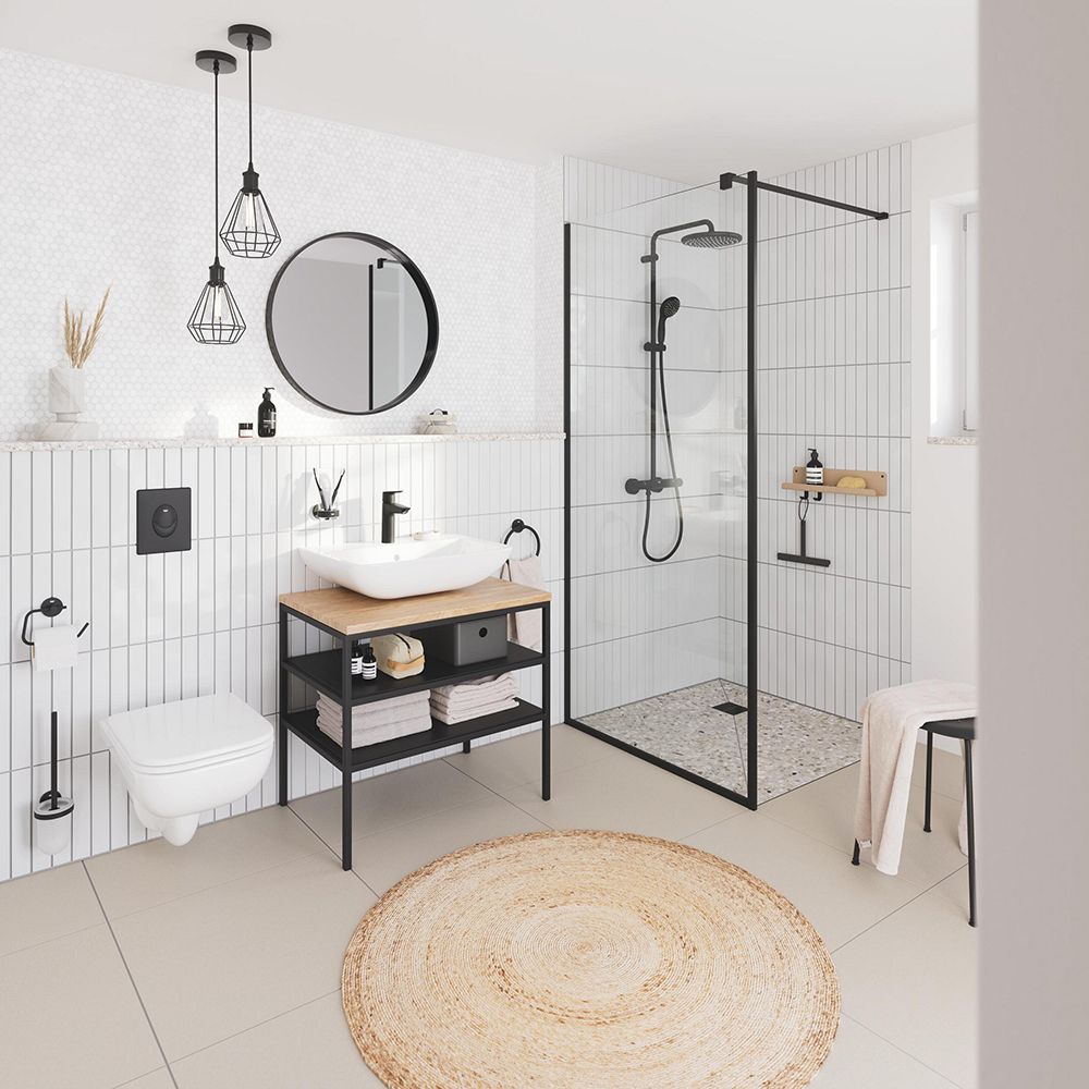 Baterie lavoar GROHE Start 235752432, alama sanitara, negru