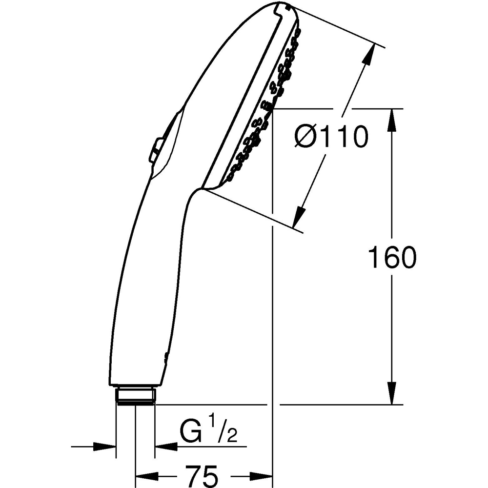 Para dus GROHE Vitalio Start 110 26031001, 3 functii, crom