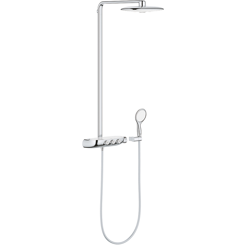 Sistem dus GROHE RainShower Smartcontrol 360 Duo 26250LS0, termostat, 3 functii, crom-alb