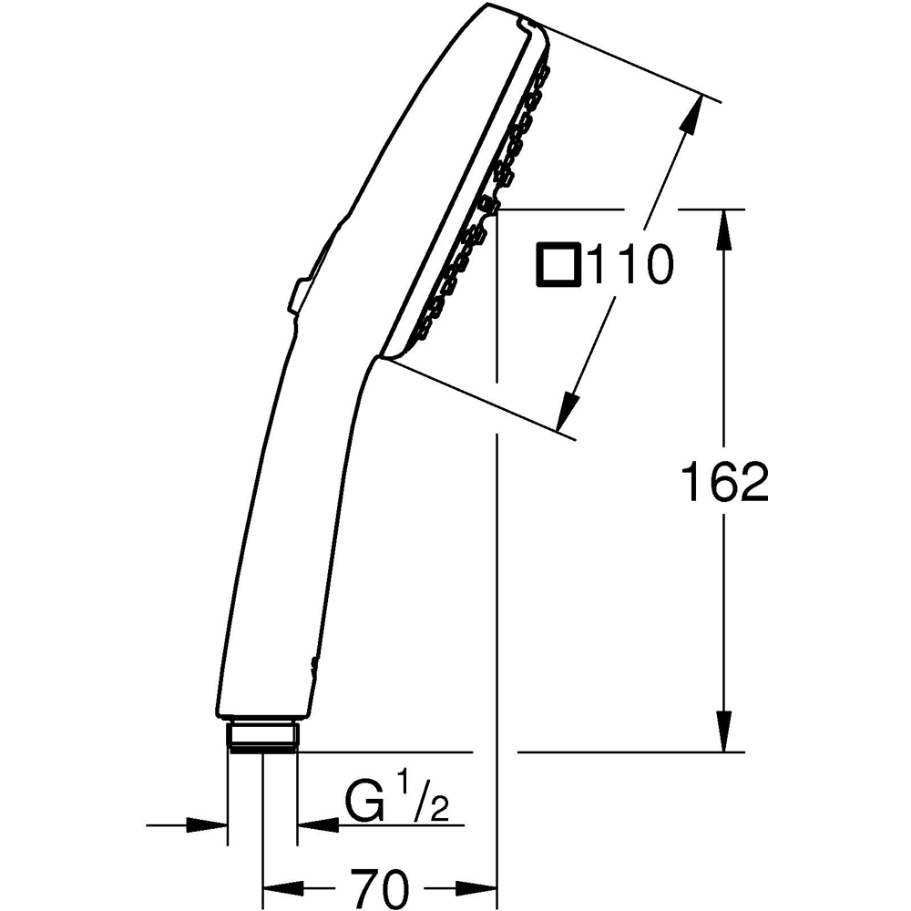 Para dus GROHE Vitalio Comfort 110 26397001, 2 functii, crom