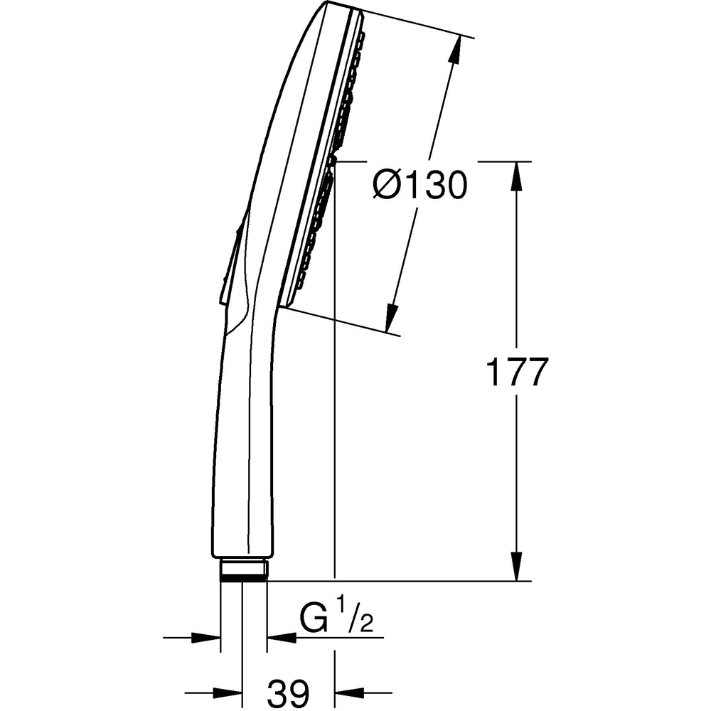 Para dus GROHE Rainshower SmartActive 130 26574GN0, 3 functii, auriu