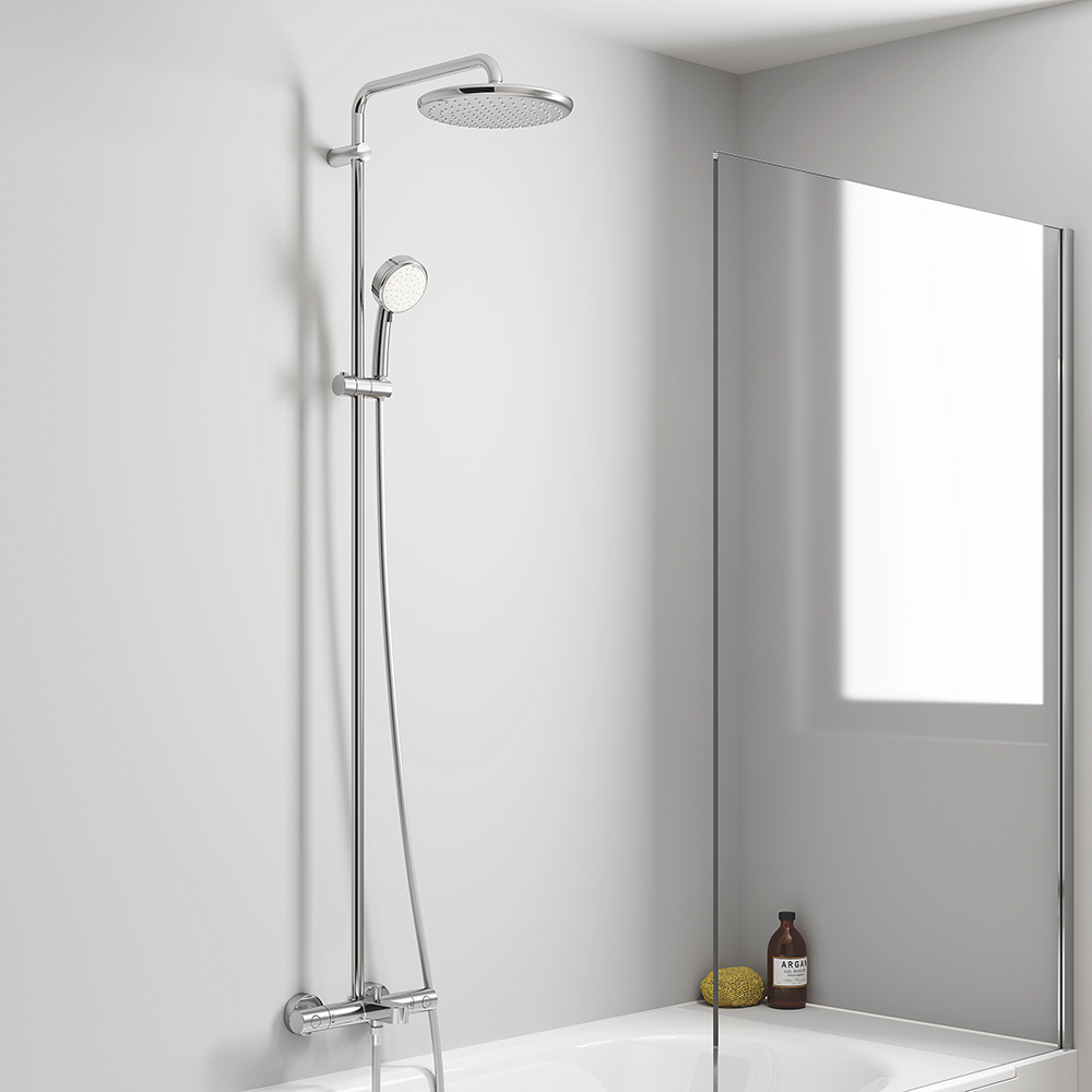 Sistem dus GROHE Tempesta Cosmopolitan 250 26672000, termostat, 2 functii, crom