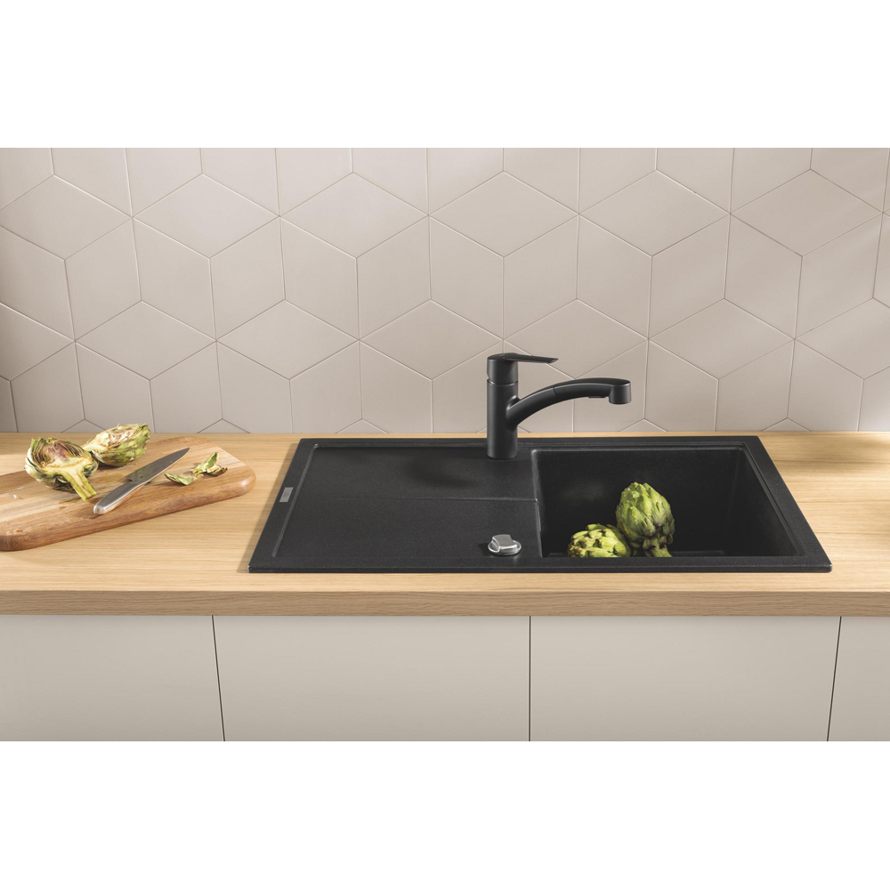 Baterie bucatarie GROHE Start 303072431, alama sanitara, negru