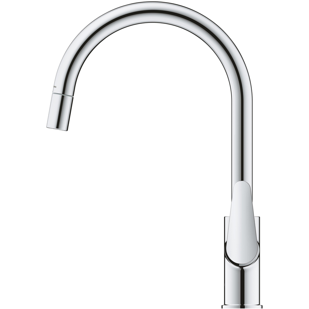 Baterie bucatarie GROHE Start Curve, extractibil, alama sanitara, crom
