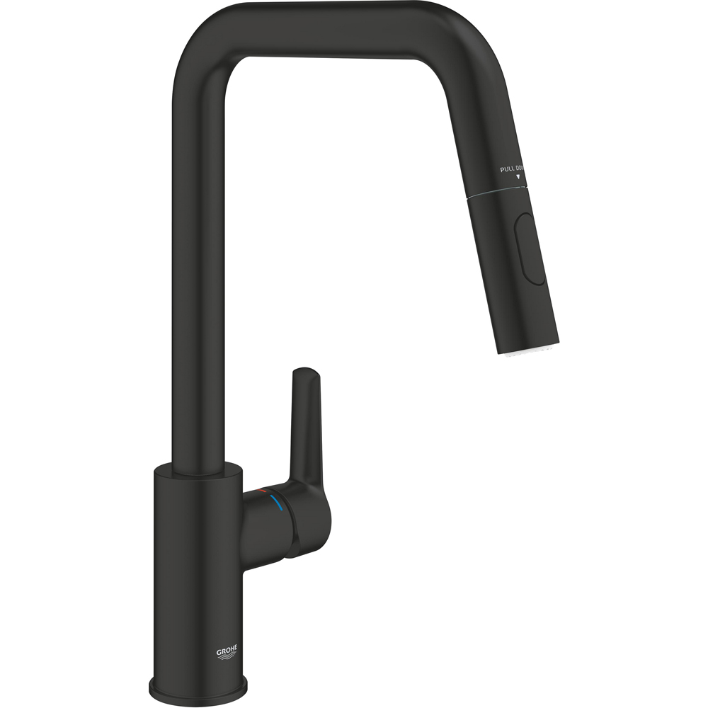 Baterie bucatarie GROHE Start 306312430, dus extractibil, alama sanitara, negru