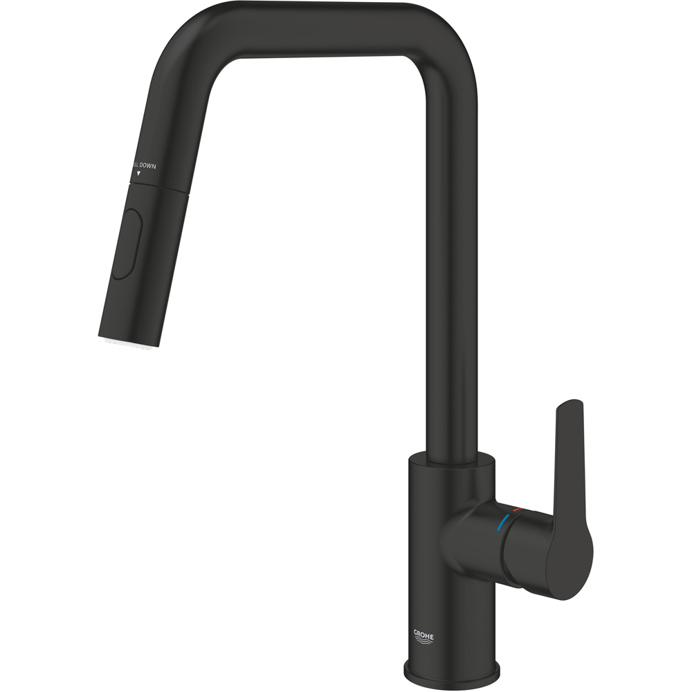 Baterie bucatarie GROHE Start 306312430, dus extractibil, alama sanitara, negru