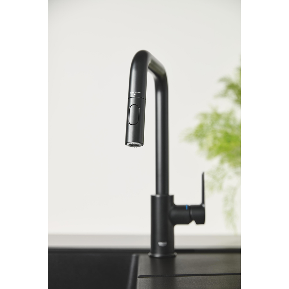 Baterie bucatarie GROHE Start 306312430, dus extractibil, alama sanitara, negru