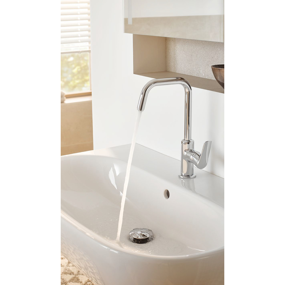 Baterie lavoar KLUDI Pure&Solid 340250575, alama sanitara, argintiu