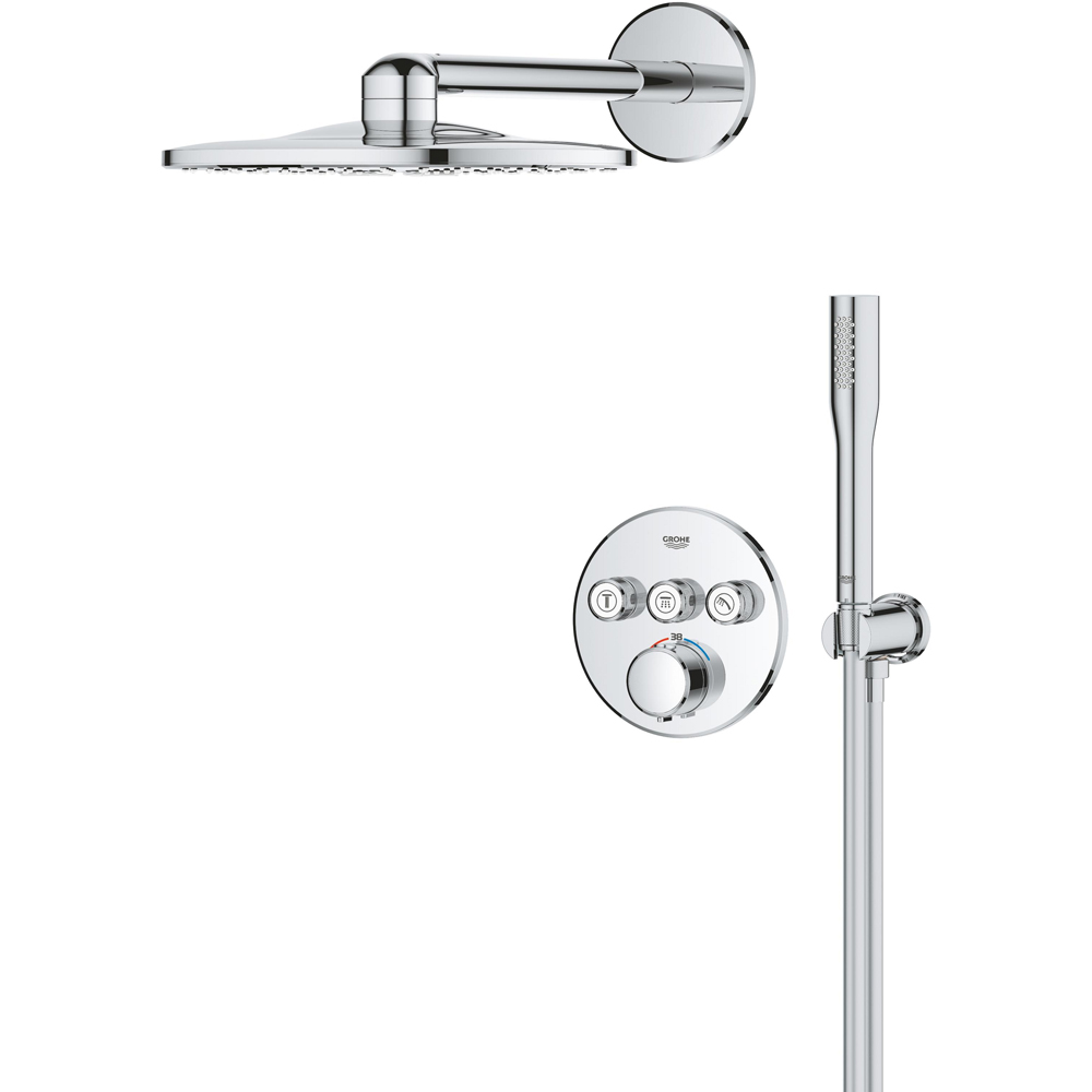 Sistem dus GROHE SmartControl 310 34874000, termostat, 3 functii, crom