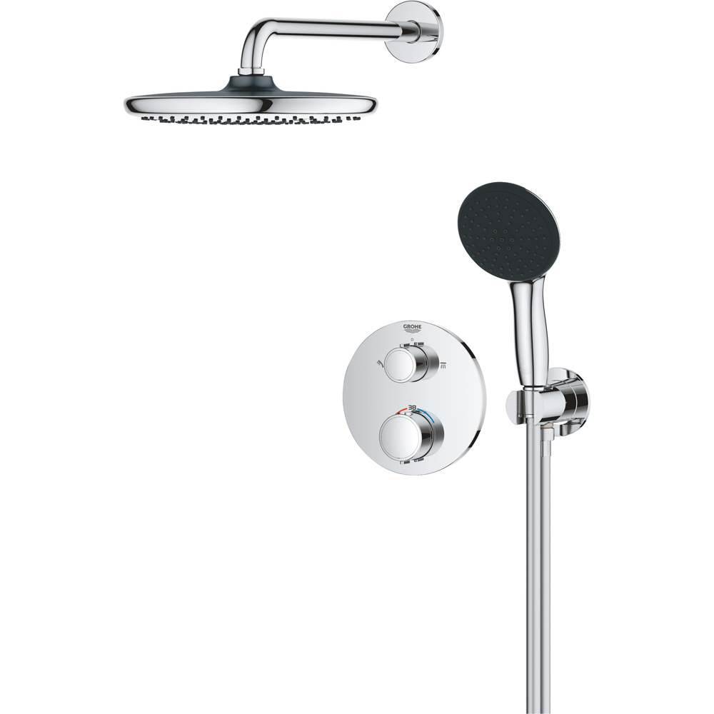 Sistem dus GROHE Grohtherm 250 34883000, termostat, 1 functie, crom