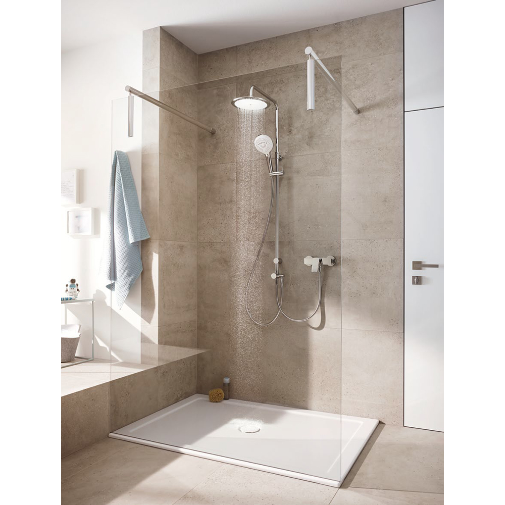 Baterie dus KLUDI Pure&Style 408410575, alama sanitara, argintiu