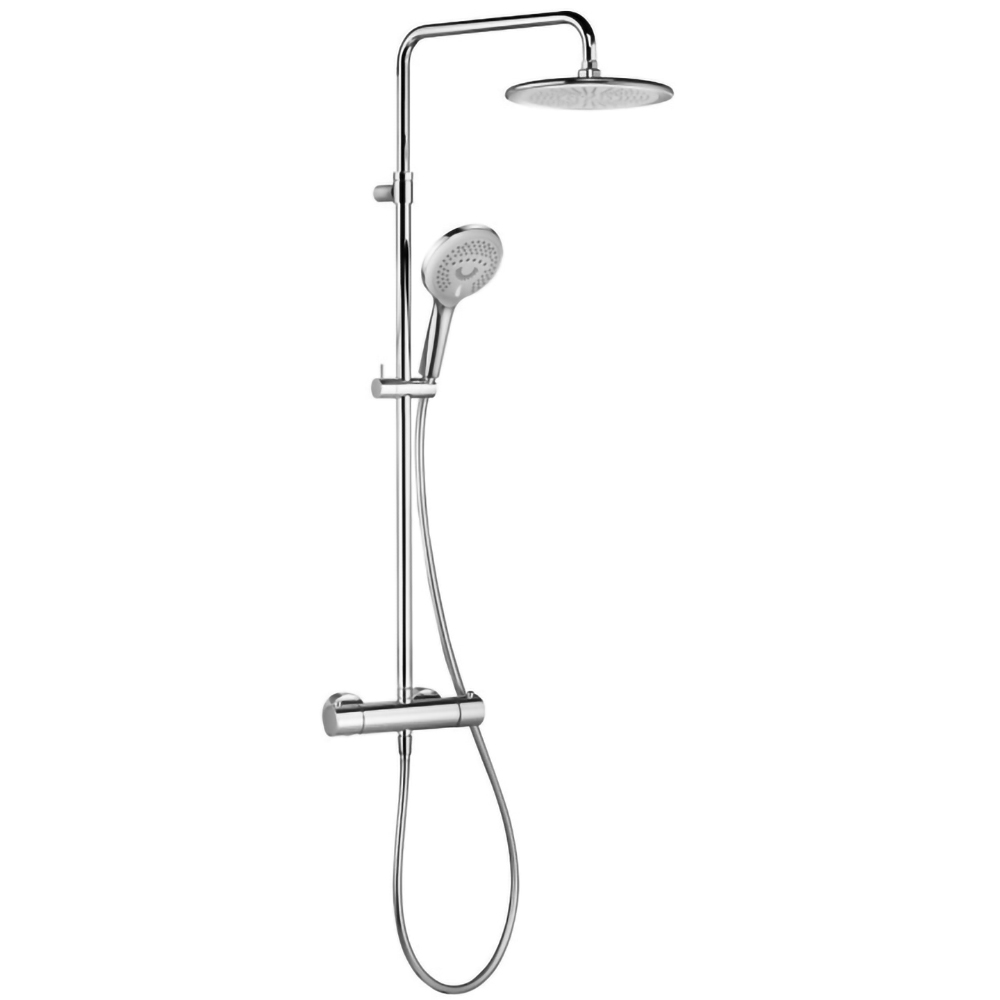 Sistem dus KLUDI Freshline 6709205-00, termostat, 3 functii, crom