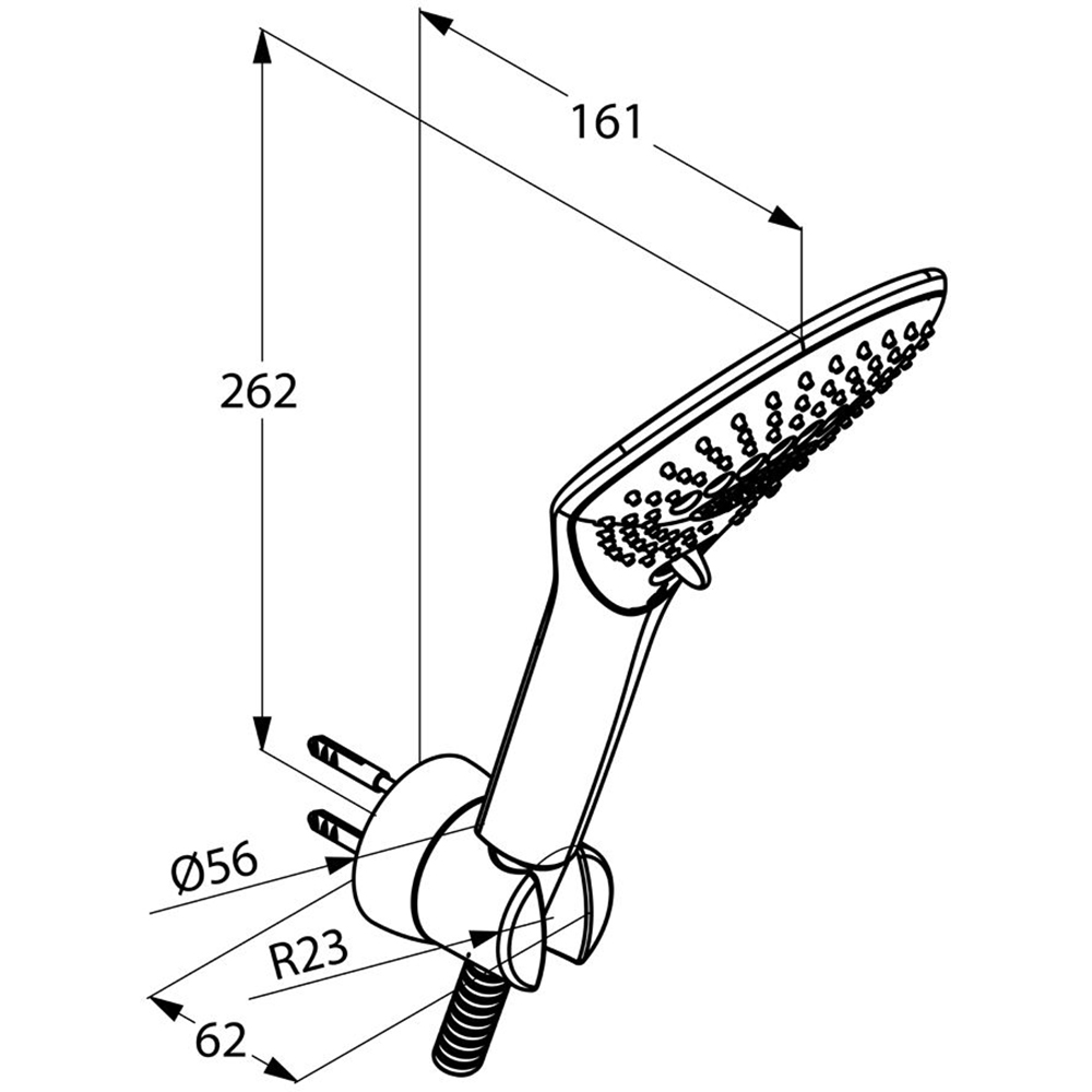 Set dus KLUDI Fizz 6775091-00, 3 functii, crom-alb