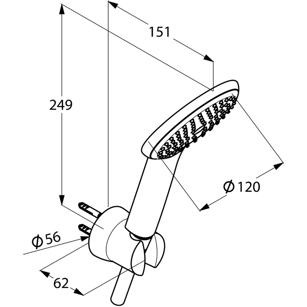 Set dus KLUDI Freshline 6785091-00, 1 functie, crom-alb