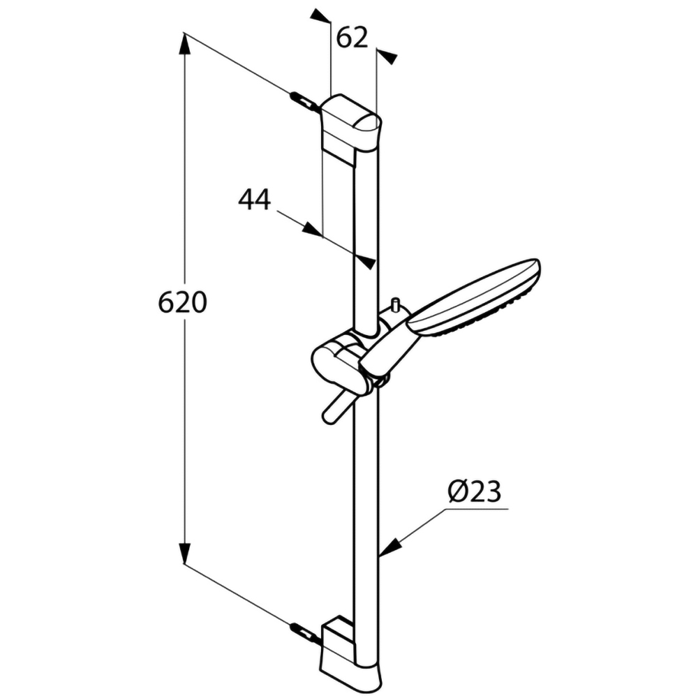 Set dus KLUDI Freshline 6793005-00, 3 functii, crom
