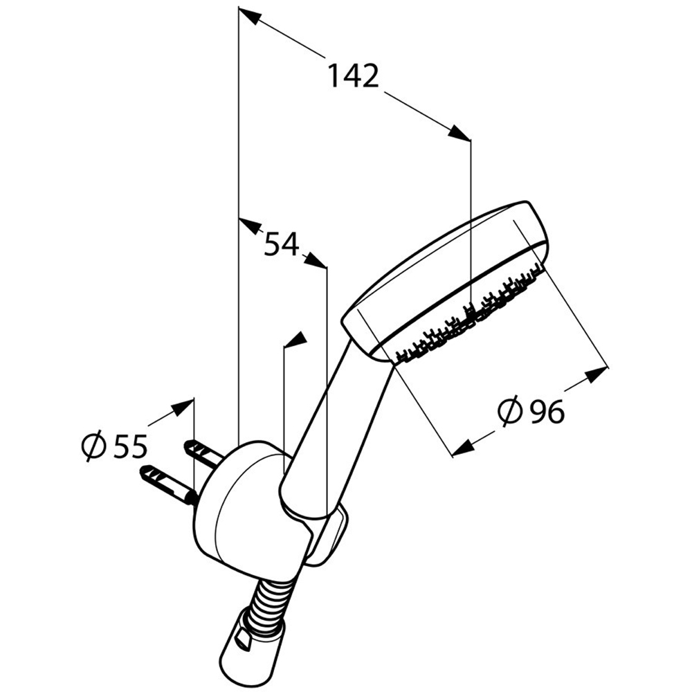 Set dus KLUDI Logo 6801005-00, 1 functie, crom